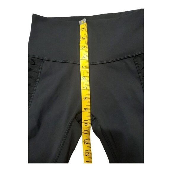 Lululemon Athletica Women's Black Cropped Leggings Size Ruched Mesh Size… - Picture 4 of 10